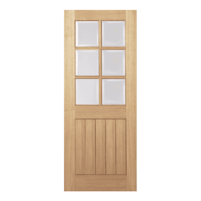 LPD Oak Mexicano Unfinished 6 Light Glazed Door