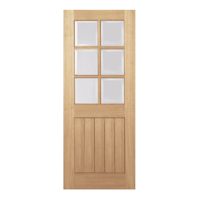 LPD Oak Mexicano Unfinished 6 Light Glazed Door