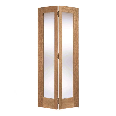 LPD Oak Contemporary Pattern 10 Bi-Fold Internal Glazed Door
