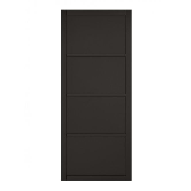 LPD Black Soho 4-Panel Internal Door
