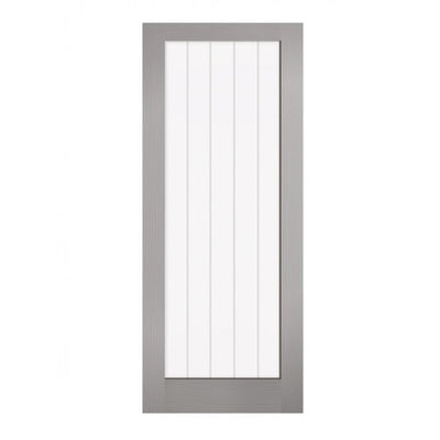 LPD Grey Moulded Textured Vertical 1L Internal Glazed Door