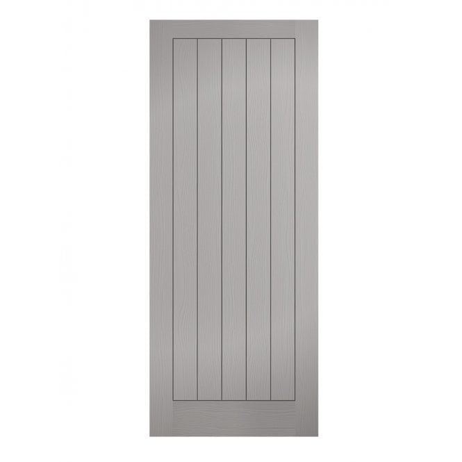 LPD Grey Moulded Textured Vertical 5P Internal Door