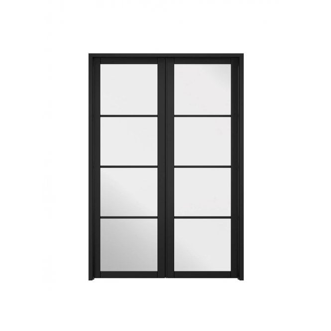 LPD Room Divider Black Soho W4 Internal Glazed Doorset