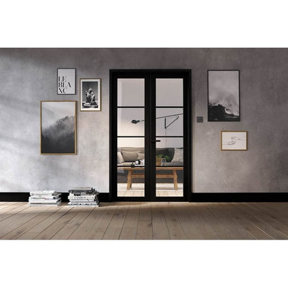 LPD Room Divider Black Soho W4 Internal Glazed Doorset