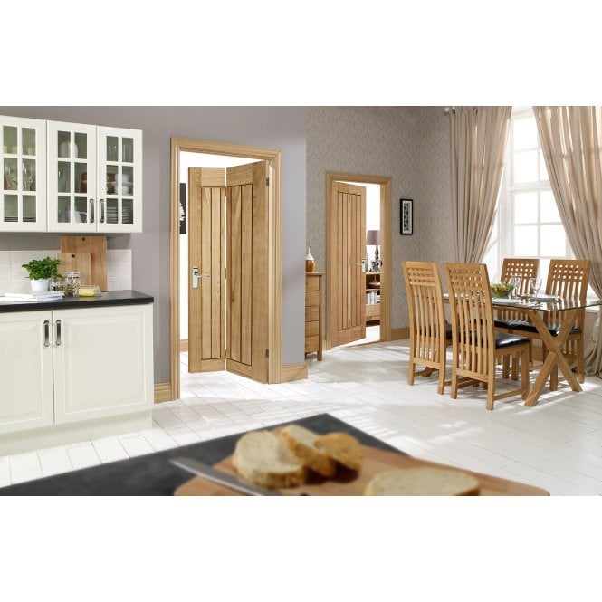 LPD Unfinished Oak Mexicano Bi-fold Internal Door