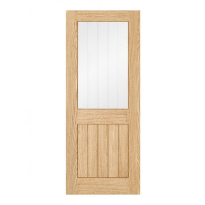 LPD Pre-Finished Oak Belize Silkscreen Glass Internal Door