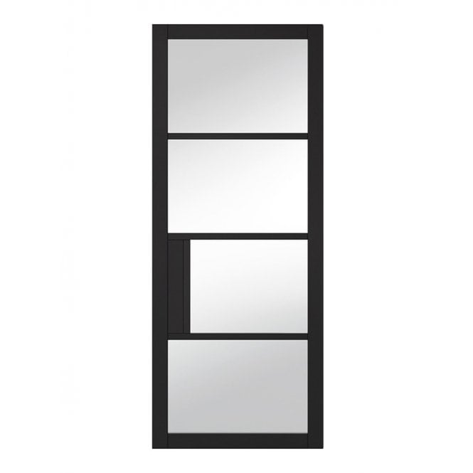 LPD Black Chelsea 4L Clear Internal Glazed Door