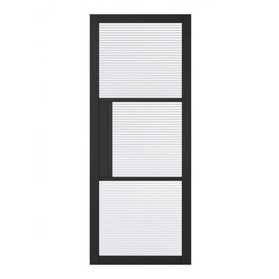 LPD Black Tribeca 3L Reeded Glass Internal Glazed Door