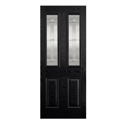 LPD GRP Malton Black External Glazed Door 2L