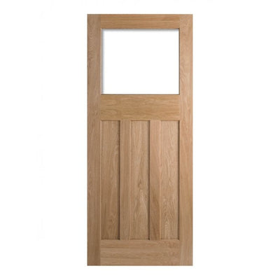 LPD 1930's Oak 4 Panel Internal Unglazed Door