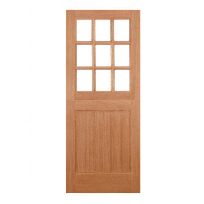 LPD Hardwood Stable Straight Top 9L M&T Unglazed External Door