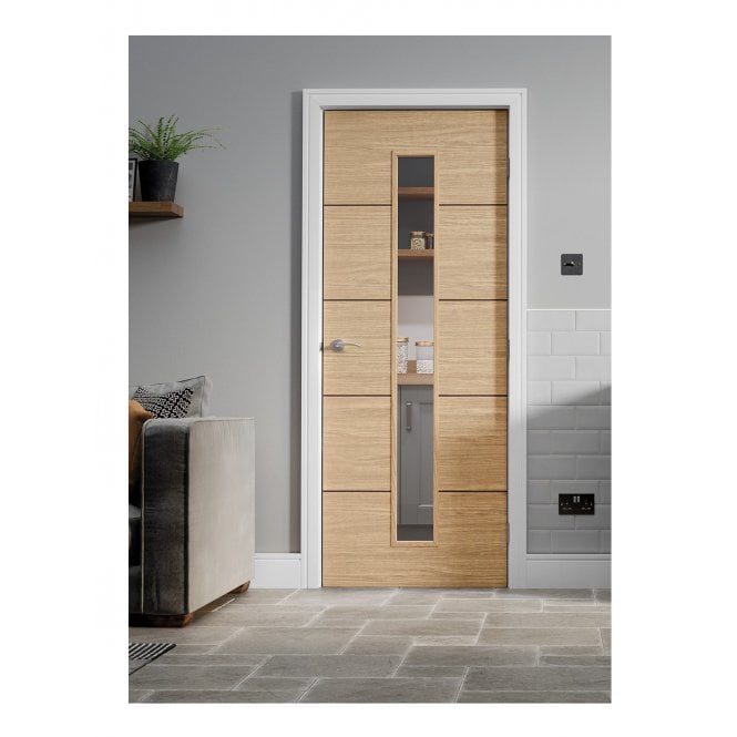 LPD Oak Lille Internal Glazed Door 1L