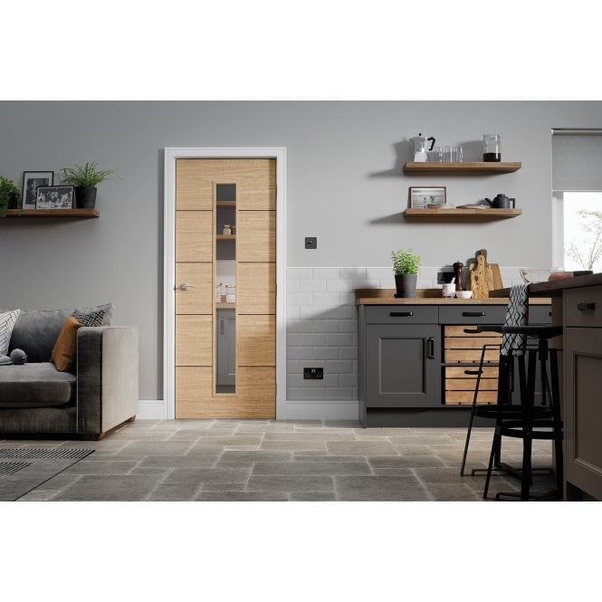 LPD Oak Lille Internal Glazed Door 1L