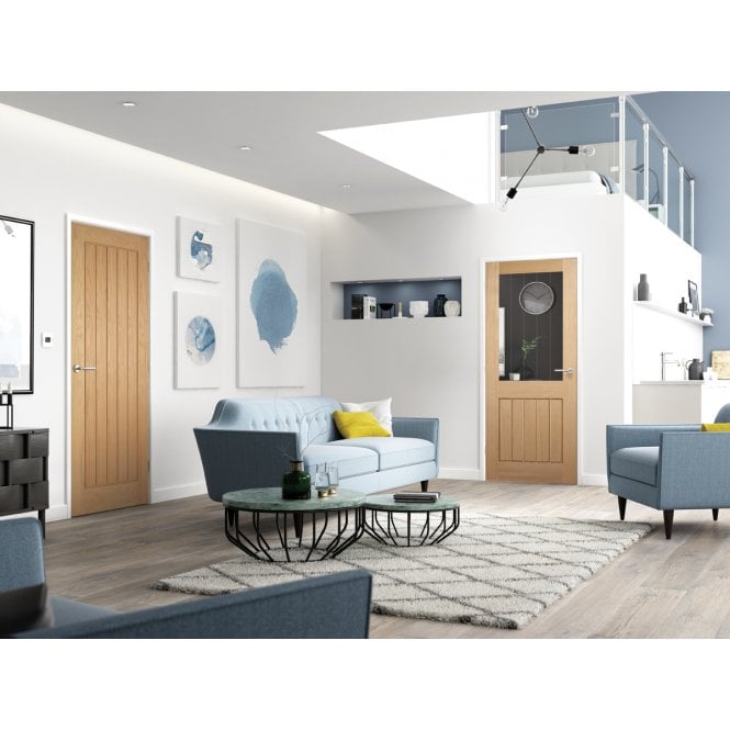 LPD Oak Mexicano Internal Glazed Door Half Light