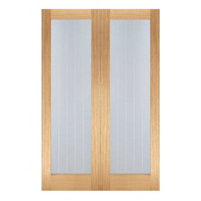 LPD Oak Mexicano Internal Glazed Door Pair
