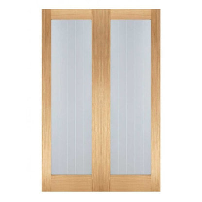 LPD Oak Mexicano Internal Glazed Door Pair