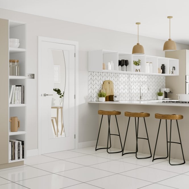 XL Joinery Florence Fully Finished White Internal Glazed Door