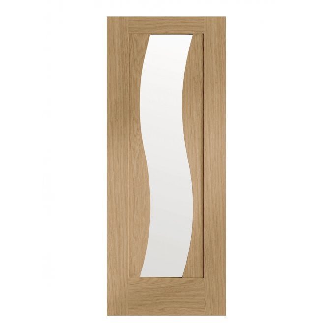 XL Joinery Florence Pre-finished Oak Clear Internal Glazed Door