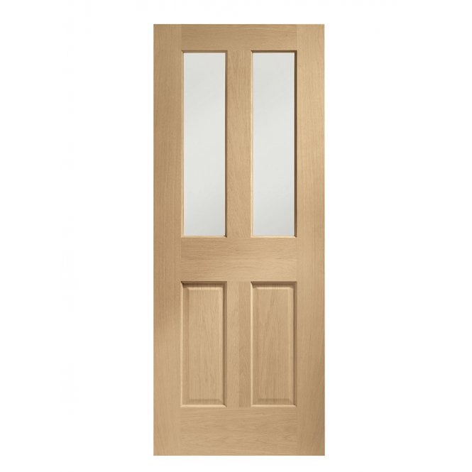XL Joinery Malton Oak Bevelled Glass Clear Internal Glazed Door