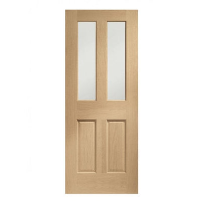 XL Joinery Malton Oak Clear Glazed FD30 Fire Door