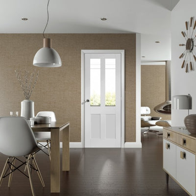 XL Joinery Malton Shaker White Primed Clear Internal Glazed Door