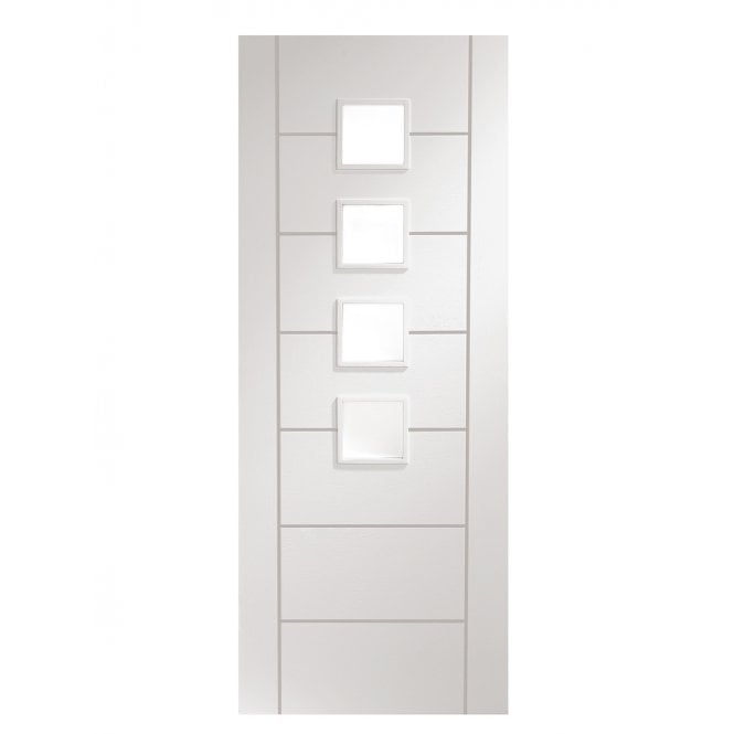 XL Joinery Palermo Original White Primed Frosted Internal Glazed Door