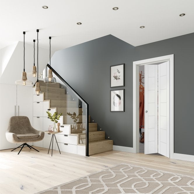 XL Joinery Palermo White Primed Bi-Fold Internal Door