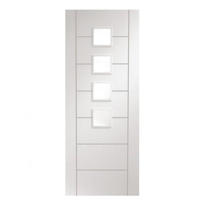 XL Joinery Palermo White Primed Frosted Internal Glazed Door