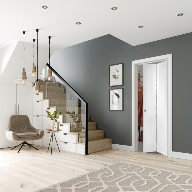 XL Joinery Pattern 10 White Primed Bi-Fold Internal Door