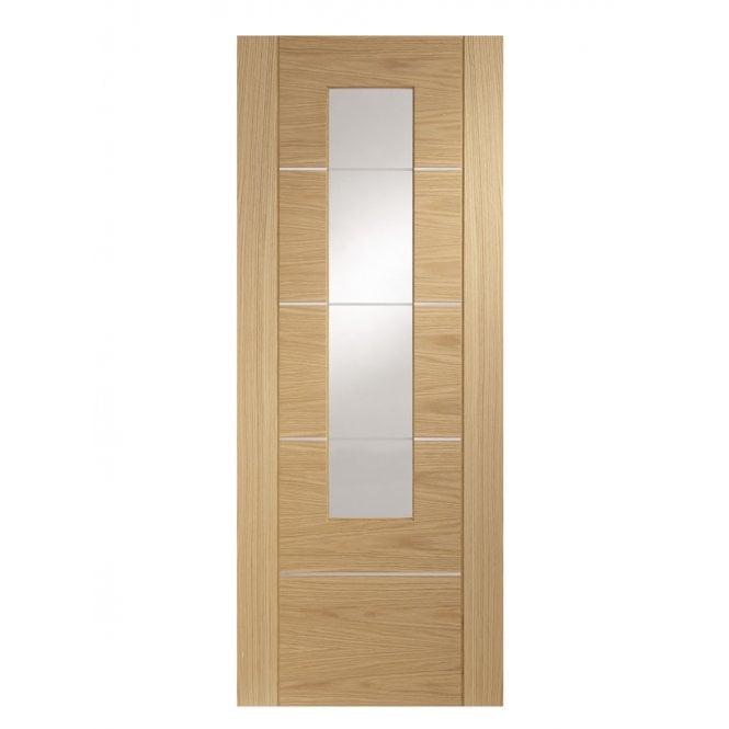 XL Joinery Portici Pre-Finished Oak Clear Internal Glazed Door