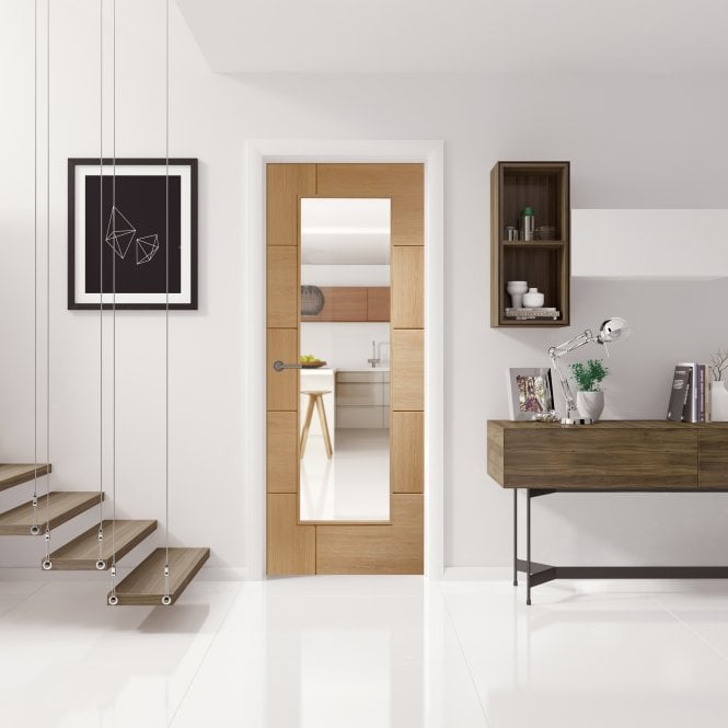 XL Joinery Ravenna Oak Clear Internal Glazed Door