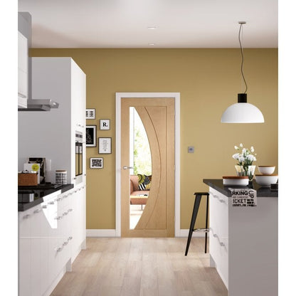 XL Joinery Salerno Pre-Finished Oak Clear Internal Glazed Door