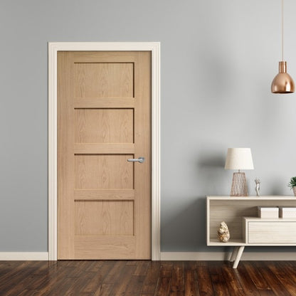 XL Joinery Shaker 4 Panel Oak FD30 Fire Door