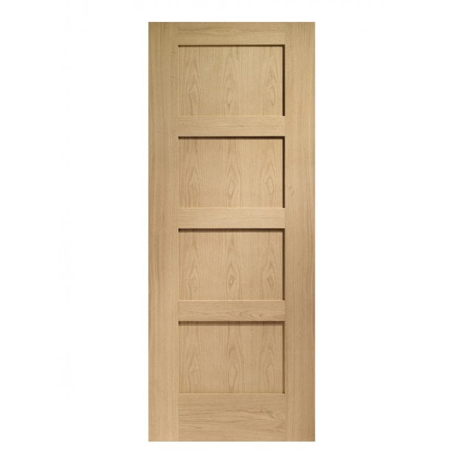 XL Joinery Shaker 4 Panel Pre-Finished Oak FD30 Fire Door