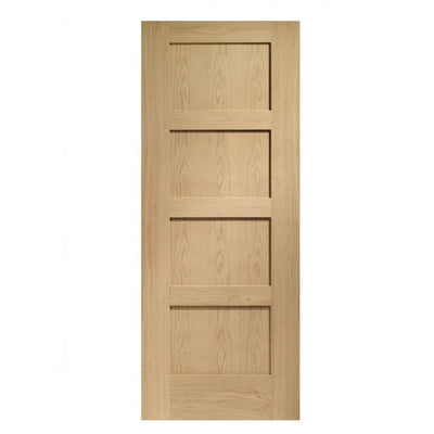 XL Joinery Shaker 4 Panel Pre-Finished Oak FD30 Fire Door