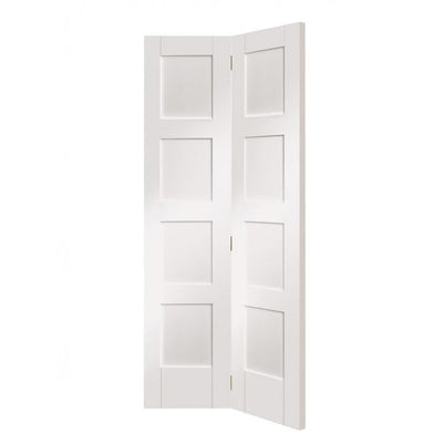 XL Joinery Shaker 4 Panel White Primed Bi-Fold Internal Door