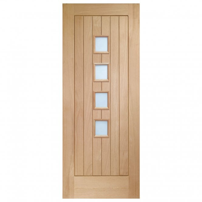 XL Joinery Suffolk 4 Light Oak Frosted Internal Glazed Door