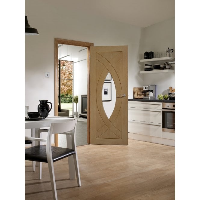 XL Joinery Treviso Pre-Finished Oak Clear Internal Glazed Door