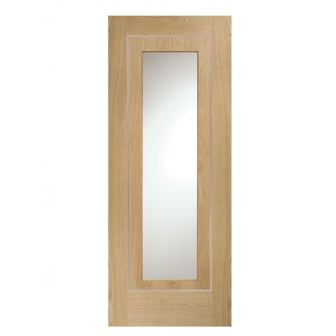 XL Joinery Varese Pre-Finished Oak Clear Internal Glazed Door