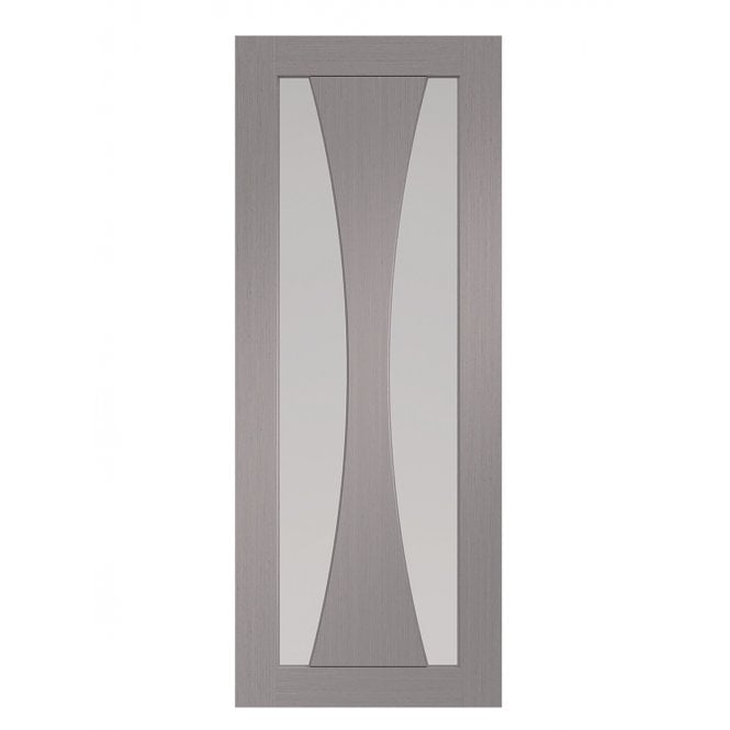 XL Joinery Verona Pre-Finished Light Grey Clear Internal Glazed Door