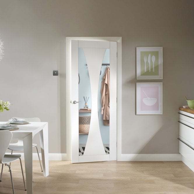 XL Joinery Verona White Primed Clear Internal Glazed Door