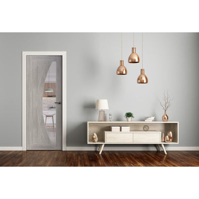 XL Joinery White Grey Laminate Salerno Internal Glazed Door