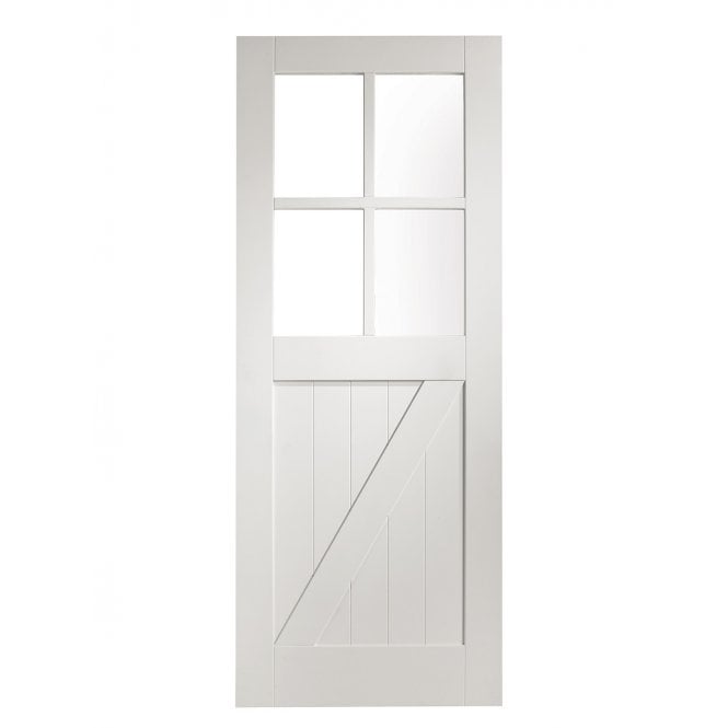 XL Joinery White Primed Cottage Clear Internal Glazed Door