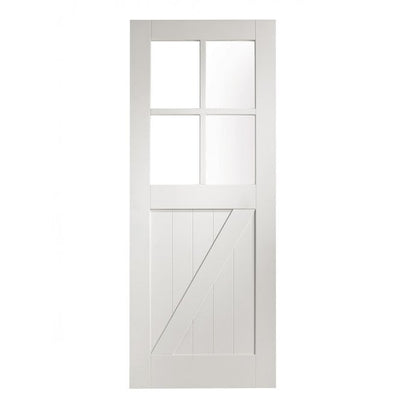 XL Joinery White Primed Cottage Clear Internal Glazed Door