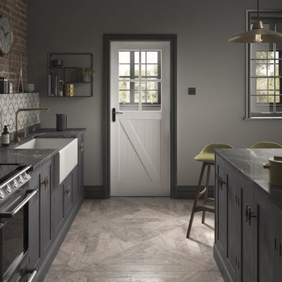 XL Joinery White Primed Cottage Clear Internal Glazed Door