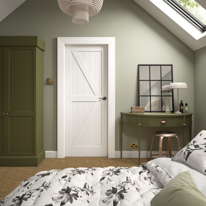 XL Joinery White Primed Cottage Internal Door