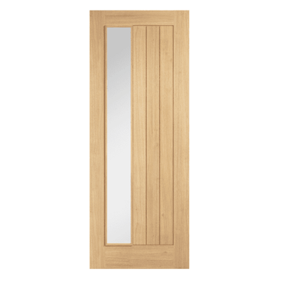 LPD Oak Belize Unfinished Clear Offset Internal Glazed Door
