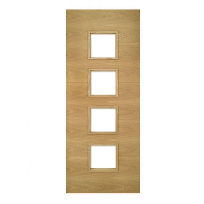 Deanta Augusta Prefinished Oak Glazed FD30 Fire Door