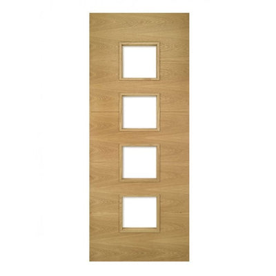 Deanta Augusta Prefinished Oak Internal Glazed Door