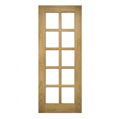 Deanta Bristol Unfinished Oak Bevelled Internal Glazed Door